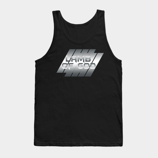 Metallic illustration Lamb Of God Tank Top by theStickMan_Official